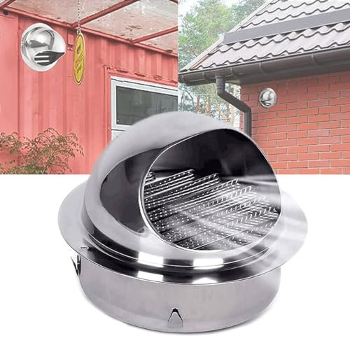 YYGJYGOO Cubiertas de ventilación para Paredes Exteriores, Campana de Rejilla de ventilación Redonda, Extractor Externo Salida de ventilación (Size : 130mm/5.12in)