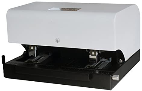 sjdoPulse Grapadora Eléctrica, Grapadora De Inducción Automática De Doble Cabezal, Capacidad De 50 Hojas, Espaciado Ajustable, para Uso Profesional En La Oficina En El Hogar - Blanco