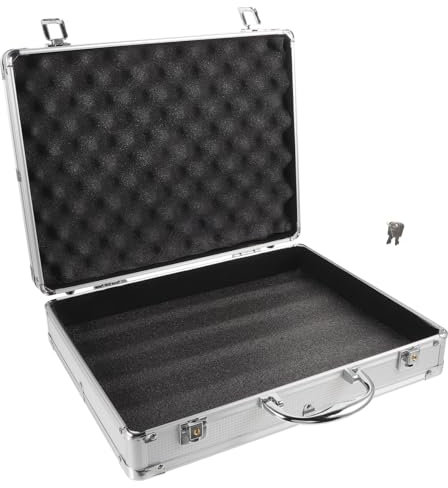 Gadpiparty Kasten aktenkoffer aktentaschen Flightcase Pokerchip-Etui aus Aluminium Laptop-Computer Werkzeugbehälter Toolbox-Organizer große Größe Instrumentenkoffer Styroporbox Alu-Box reisen