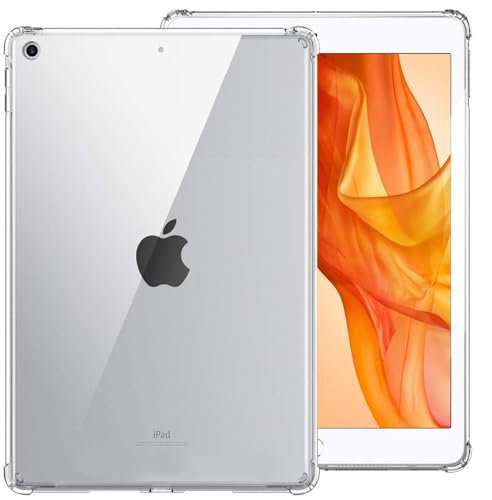 Clear Silicone Protective Case for iPad 10.2 inch (7th, 8th, 9th Gen) and iPad Air 3rd Generation Pro 10.5, Soft Gel Back, Slim Fit, Transparent