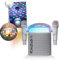 Ibiza Sound – Pack Karaoke Altavoz portátil Bluetooth inalámbrico KARAHOME-WH 120 W USB SD 2 micrófonos – Bola Disco LED RGB Astro-BALL8 Niño