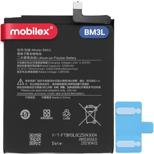 MOBILEX® Batterie BM3L pour Xiaomi Mi 9 | interne de rechange | 3300 mAh - OEM | Capacité d'origine