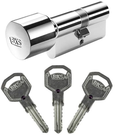 BKS Belvius Knaufzylinder 31/31K | Hochsicherer Schließ-Zylinder Türzylinder mit Kopierschutz Pickingsschutz Bohrschutz | Patentschutz bis 2038 | Mit Sicherungskarte | Inklusive 5 Schlüssel