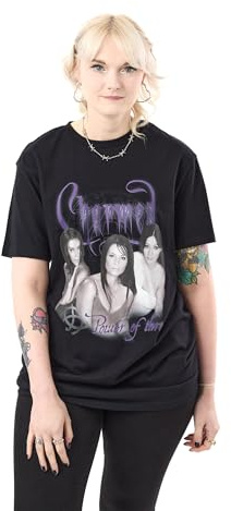 Vanilla Underground Charmed Power of 3 Unisex Black Short Sleeved T-Shirt | Charmed Graphic Tee | Magical Power Trio Design | Witchcraft Inspired Apparel | TV Series Merchandise Gift