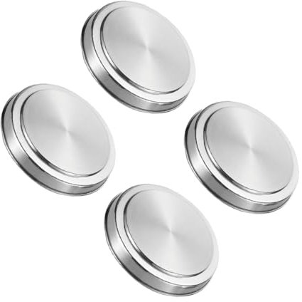 PHENOFICE 4pcs Stainless Steel Round Stove Covers Easy to Clean Burner Covers for Kitchen Elegant Design Round Burner for Efficient Cooking and Counter Space