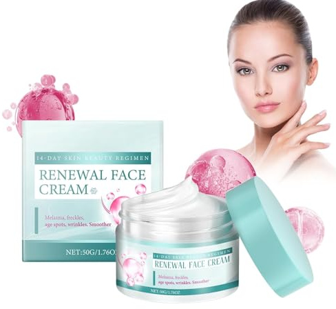 Förnya ansiktskräm, anti-aging dagkräm, anti-rynk kräm kvinnor och män, blekningskräm ansikte, fuktgivande ansiktskräm för alla hudtyper