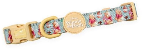 Pawsome Paws Boutique Winnie Puuh Halsband Disney, extra klein, verstellbar, mit weichem Futter und sicherem D-Ring