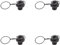 ZEKANXX 4 Pcs Inflatable Boat Air Valve, Boston Spiral Air Plugs Quick Inflate & Deflate Screw Nozzle Cap Anti-leakage Bungs Replacement for Kayak, Dinghy, Airbeds, Hot Tub, Raft, Pool Boat-Black