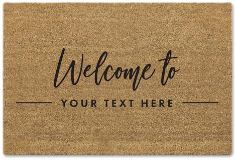 A1 Graphics Ltd Personalised Welcome Brush Door Mat Front Door Mat New Home Couple's Gift Family Name