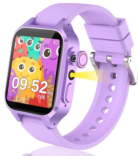 Ruopoem Kids Smart Watch, Smart Watch for Kids with 32 Games Camera Music Player Video Step Counter Audiobook Alarm HD Touchscreen, KidsWatch for Boys Toys Birthday Gifts for Girls and Boys