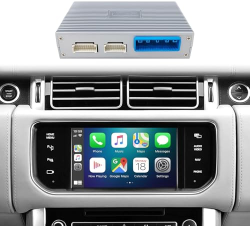 Wireless CarPlay Android Auto Retrofit Kit für Land Rover Jaguar 2012-2016 | Plug & Play Carplay Modul für Range Rover Evoque Discovery Jaguar XJL F-Type mit Bosch System SWC WLAN BT Siri GPS Navigation
