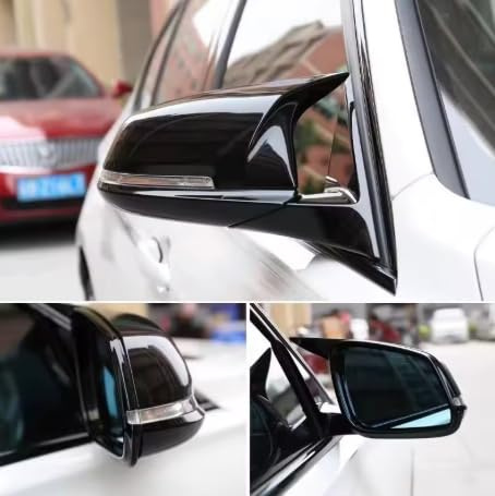 BWM Pair Car Wing Mirror Covers Caps, Replacement Rearview Side Mirror Covers Replacement FIT For BMW F20 F22 F23 F30 F31 F32 F33 F36 F87 M2 X1 E84 Door Mirror Covers Caps GLOSSY BLACK