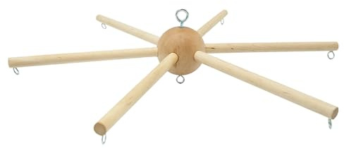 Gancio mobile per culla, kit mobile fai-da-te in legno naturale, gancio per campanelli eolici per kit balcone sospeso per la casa del bambino