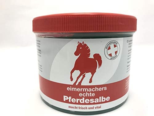 Eimermachers Pferdesalbe 500 ml Kühlt garantiert über DREI Stunden, entspannt, ist durchblutungsfördernd und aktiviert nach Beanspruchung. Macht frisch und vital bei Muskelkater und Verspannung.