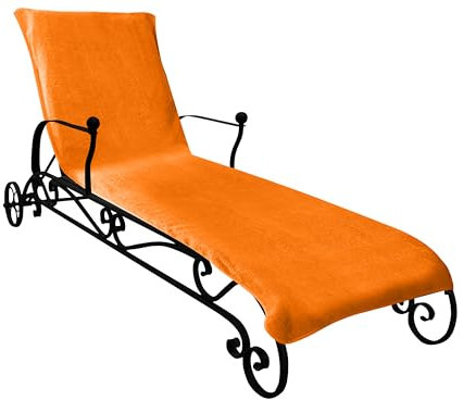 Dyckhoff Schonbezug für Gartenmöbel - mit Kapuze für besten Halt 270.289, Gartenliege (70 x 200 cm), orange