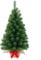 artplants.de Mini Weihnachtsbaum WARSCHAU, grün, Jutesack, 90cm, Ø 50cm - Künstlicher Christbaum
