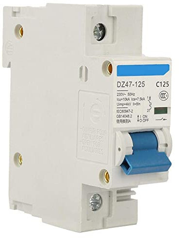 Disjoncteur Miniature DZ47-125 1P Disjoncteur Miniature d'air à Basse Tension Interrupteur de Disjoncteur 230V 80/100/125A 0.1S 6KA(125A)