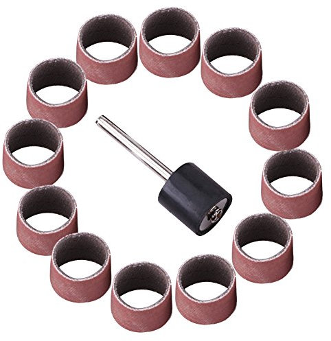 100pcs Nagelschleiftrommel Band Hülsen für Holzbearbeitung Fertigkeit Polierinstallationssatz 80/320/600 Korn(大砂纸圈600目)