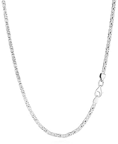 NKlaus 45cm Königskette 925 Silber elegante Halskette Breite: 2,3mm Collier 15g schwer 3430