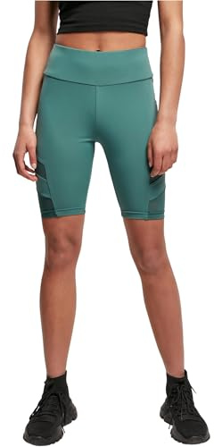 Urban Classics Damen Ladies High Waist Tech Mesh Cycle Shorts