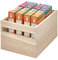 iDesign Aufbewahrungsbox mit Griffen, Küchenschrank Organizer aus Paulownia-Holz für Regal oder Vorratsschrank, vielseitige Kiste zur Aufbewahrung, beige, 25.4x19.1x15.7cm