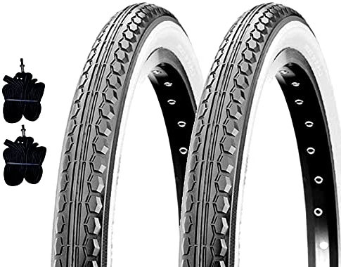 2 Reifen CST 16 x 1.75 (47-305) + 2 Schläuche weiß schwarz für City Bike Kinder Dankeschön