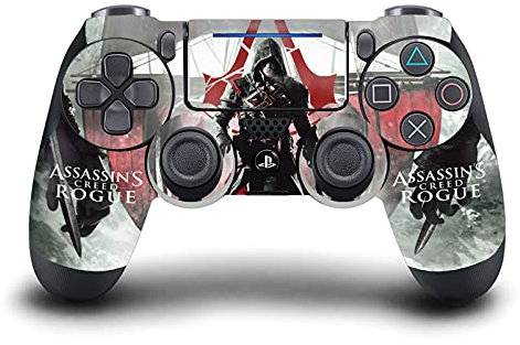 Head Case Designs Offizielle Zugelassen Assassin's Creed Spielcover Boesartig Schluessel Kunst Vinyl Haut Gaming Aufkleber Abziehbild kompatibel mit Sony PlayStation 4 PS4 DualShock 4 Controller