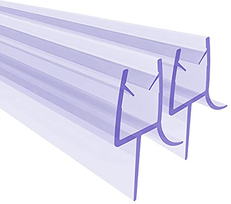 SONNI Duschdichtung 2 Stück 90cm Ersatzdichtung Dichtung für 5mm/ 6mm Glasstärke Gummidichtung Dusche Dichtlippe PVC Dichtung mit Wasserabweiser