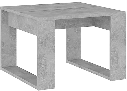 vidaXL Beistelltisch Couchtisch Wohnzimmertisch Kaffeetisch Sofatisch Teetisch Tisch Wohnzimmer Wohnzimmermöbel Betongrau 50x50x35cm Holzwerkstoff