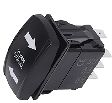 Foruly Interruttore a bilanciere con indicatore di direzione LED verde acceso/spento/acceso a 4 pin per ATV UTV trattore golf cart fuoristrada motore universale interruttore interno indicatore di