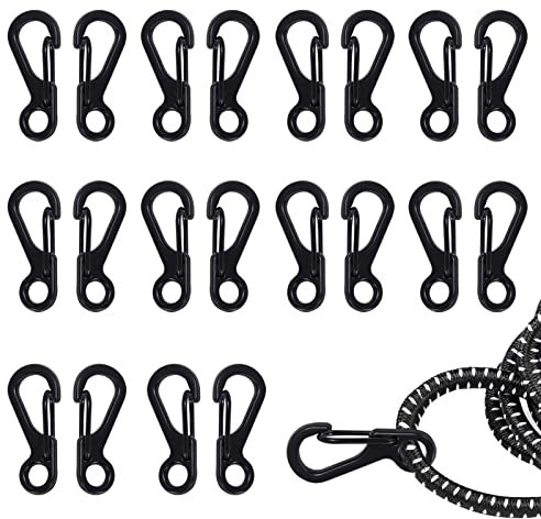 Mini Karabiner SF Tiny Karabiner Set, Zoll Clip Frühling Snap Schlüsselanhänger Haken für Camping Reisen Wandern Outdoor (20 Stücke)