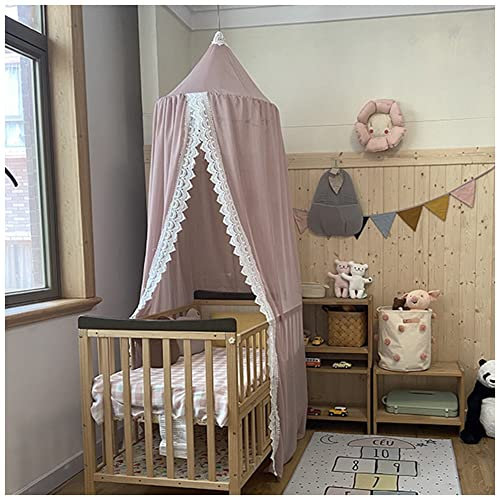 Betthimmel, Baby Baldachin Betthimmel Kinder Bett Aus Chiffon Insektennetz Deko Moskitonetz für Kinderbett Hängende Moskiton für Schlafzimmer Ankleidezimmer Spiel Lesen Zeit,Violett,(Höhe: 240cm)
