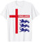 England Flag & Lions Football Fan England Supporter T-Shirt