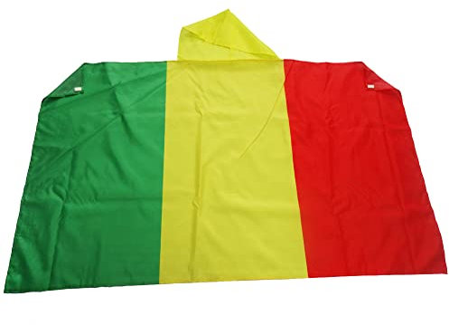 AZ FLAG Drapeau Mali 150x90 cm - Cape Drapeau Malien 100% Polyester Avec Manches Intégrées - Body Flag 80g