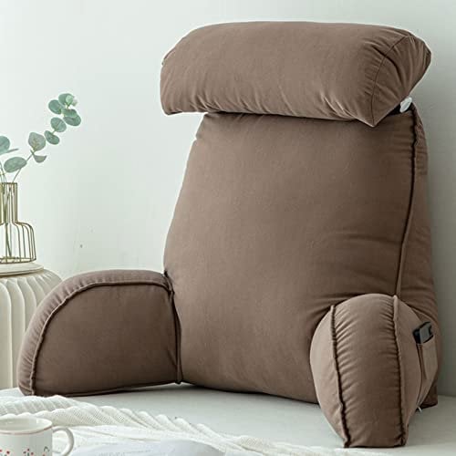 Stafeny Almohada Lectura Cama,Cojín con Respaldo Apoyo Lumbar,con Brazos,Lavable,multifunción,Ideal para Trabajar,Leer o Jugar en la Cama/Sofá/Suelo