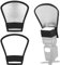 Sixfolo 3 Stück Blitz Reflektor Universal Silber Weiß Blitz Diffusor 2 in 1 Klein Flash Diffuser Light Softbox Tragbare mit Gummiband für Kamera Reflektor,Studio,Licht Diffusor