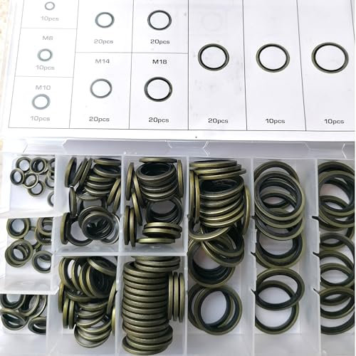 Arandelas de Goma Metal Metaloplásticas Surtido 18 Medidas