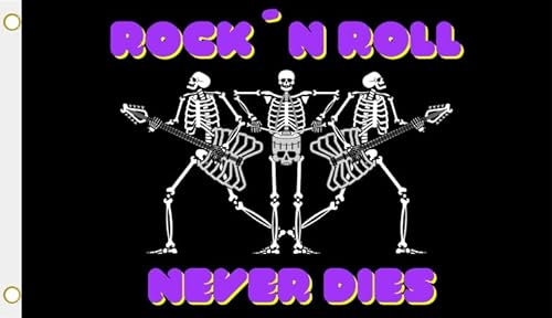 U24 Flagge Fahne Rock´n Roll never dies Hissflagge 90 x 150 cm