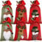 LATERN 6 Stück Weihnachtsbeutel mit Kordelzug, Groß 3D Stoff Weihnachtsmann Schneemann Rentier Sackleinen Büffelkaro Weihnachts Geschenkver Packungsbeutel Leckerlibeutel Goody Bags für Weihnachtsfeier