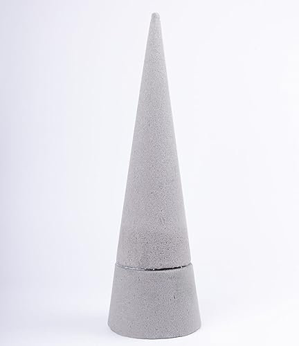 artplants.de Steckschaum Kegel ZOILA für Kunstblumen, grau, 50 cm, Ø 16 cm - Steckmasse Kegel