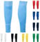 LION SPORTSWEAR Kids/Youth Football Sock Sleeves To Accompany Grip Socks - Fits Over Calf/Shin Pads - Variety Of Colors To Match Your Team Kit (Sky Blue)