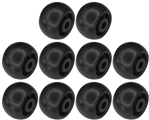 cyclingcolors 10x Kunststoff-Rollen 40mm Schwarz Laufrolle Führungsrolle Möbel Bett Schiebetür Tür Schublade Schrank