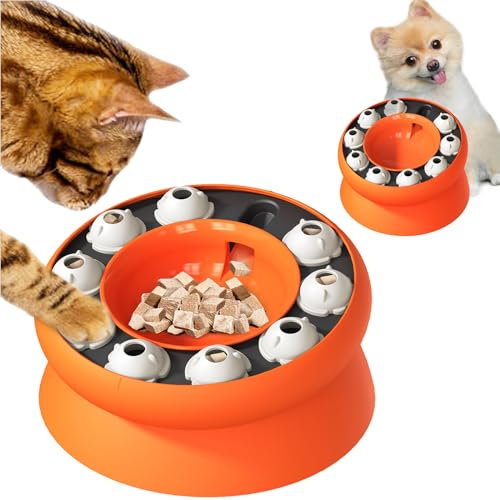 Fiyade Katzennapf, Interaktives Katzenspielzeug, Slow-Food-Katzennapf Katzenfutterschalen mit Ständer, Interaktives Spielzeug für Katzen Welpen, Katzen-Geburtstagsgeschenk
