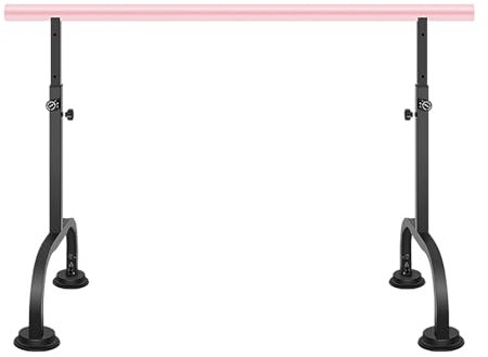 zxhrybh Barre de Danse, Barre Pole Dance Portable avec Hauteur Réglable de 80-115cm, 4 Ventouses Puissantes Barre de Gymnastique (Color : Black)