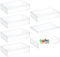 BENECREAT 6 Stück Acryl-Aufbewahrungsboxen Mit Deckel, 11x7x2.5cm Große Rechteckige Aufbewahrungsbehälter, Clear Display Box Für Hochzeit, Party, Schmuck Zubehör