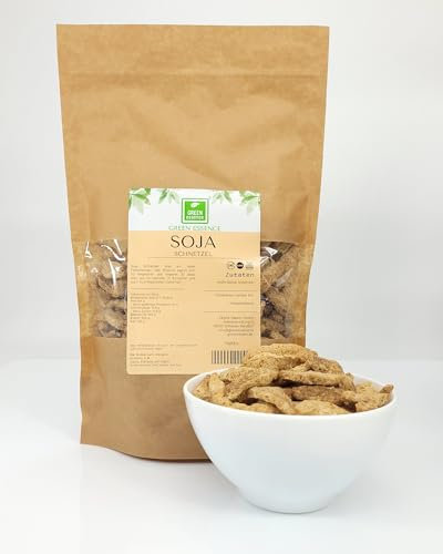 Sojaschnetzel 500g Alternative zu Fleisch von der Grünen Essenz - vielseitiger Fleischersatz für eine vegane Ernährung - Soja geschnetzeltes - Proteinquelle
