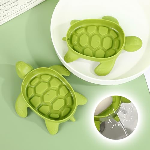 XINGNIAO Seifenschale Schildkröte für Dusche, Waschbecken, Badewanne - Grün, Polypropylen (PP) - Schildkrötenform - selbstentleerender Seifenhalter