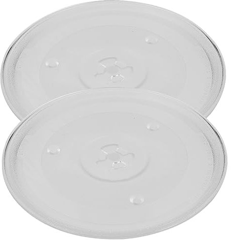 LABRIMP 2stücke Mikrowellen Glasteller Ersatz Drehteller Für Mikrowelle Hitzebeständig Praktisches Zubehör Für Gleichmäßiges Erhitzen Und Einfache Reinigung