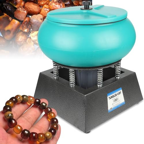 Lucidatrice a buratto a vibrazione da 17 pollici, 250W 220V Lucidatrice per gioielli, lucidatrice elettrica, piccola lucidatrice per la levigatura e la lucidatura delle superfici dei pezzi