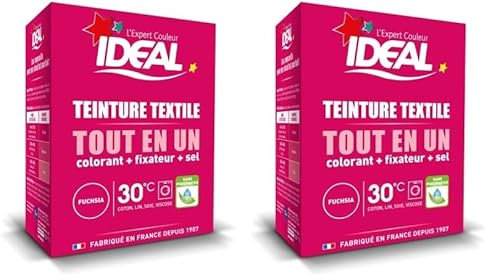 Ideal Teinture Textile Tout en un 230 g Fuchsia (Lot de 2)